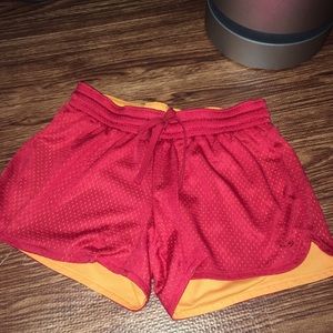 Maroon and gold champion athletic running short xs